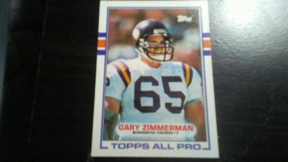 1989 TOPPS GARY ZIMMERMAN MINNESOTA VIKINGS FOOTBALL CARD# 77