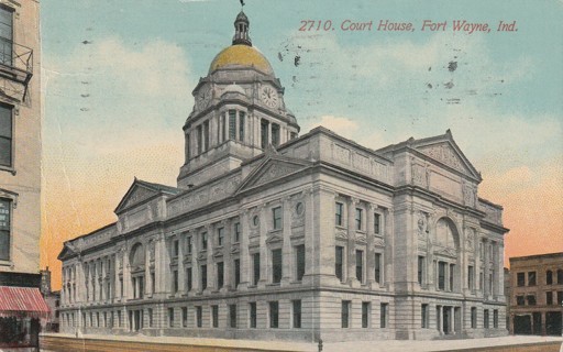 Vintage Used Postcard: a: 11914 Court House, Fort Wayne, IN