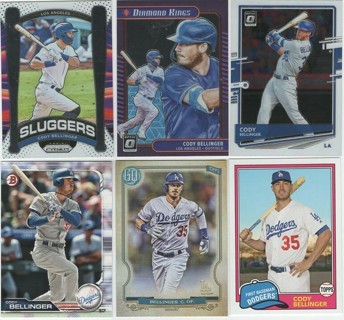 Awesome Set of 6 Cody Bellinger Chicago Cubs w/Insert & Diamond King!