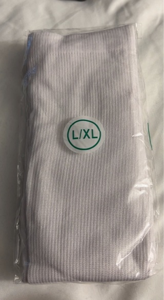 New: White Sz L/XL 15/20 Compression Socks! Cotton,Lycra,Nylon,Elastic & Comfy