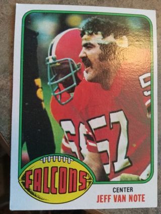 1976 TOPPS JEFF VAN NOTE ATLANTA FALCONS FOOTBALL CARD# 184