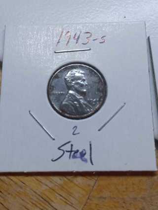 1943-S Steel Lincoln Wheat Penny! 13.2