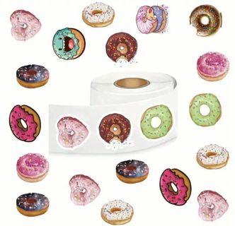 ↗️NEW⭕(10) 1" DONUT STICKERS!!⭕(SET 2 of 2)