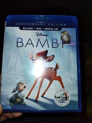 Bambi Blu-Ray + Dvd +Digital Disney Anniversary Edition, Brand New