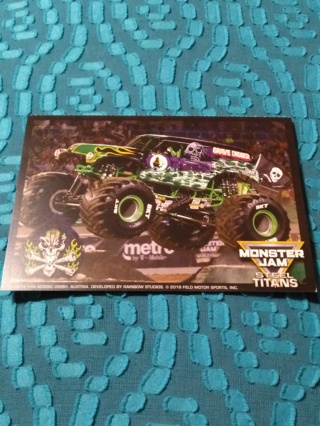 MONSTER JAM STEEL TITANS TRUCK FACT CARD - GRAVE DIGGER