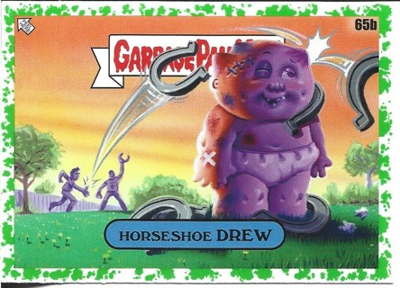 Brand New 2024 Topps Garbage Pail Kids Horseshoe Drew Sticker From the Kids At Play Set 