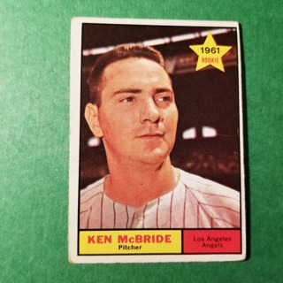 1961 - TOPPS EXMT - NRMT BASEBALL - CARD NO. 209 - KEN McBRIDE ALLSTAR ROOKIE- ANGELS