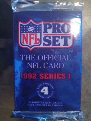 1992 NFL PRO SET SERIES 1 SEALED PACK FOOTBALL CARDS 