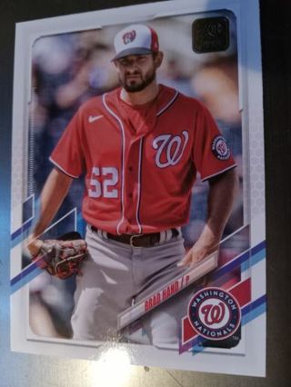 2021 TOPPS 70 BRAD HAND WASHINGTON NATIONALS BASEBALL CARD# US89