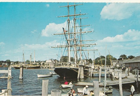 Vintage Unused Postcard: t: Mystic Seaport