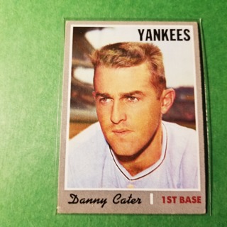 1970 - TOPPS BASEBALL CARD NO. 437 - DANNY CATER - YANKEES