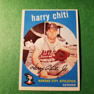 1959 - TOPPS EXMT - NRMT BASEBALL - CARD NO. 79 - HARRY CHITI  - A'S