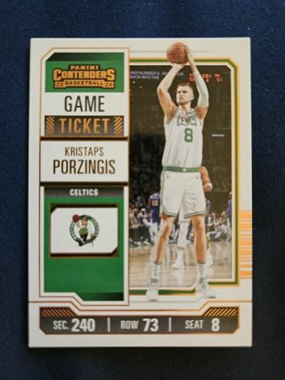 2023-24 Panini Contenders Game Ticket Bronze Kristaps Porzingis