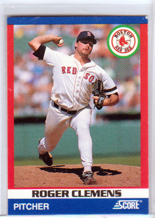 Roger Clemens, 1991 Score Card #50, Boston Red Sox, Not a Hall of Famer, (L3