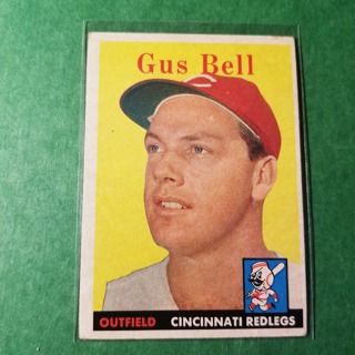  1958 - TOPPS EXMT - NRMT BASEBALL - CARD NO. 75 - GUS BELL - REDLEGS