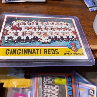 1976 Topps Cincinnati reds team baseball card 