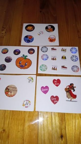 5 Holiday themed thank you cards