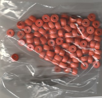 Bag of Craft Beads: (7):  .09oz:  Wood Beads