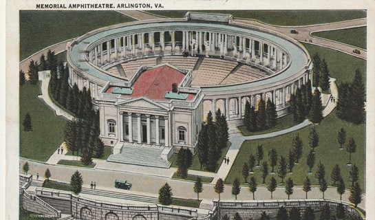 Vintage Used Postcard: 1934 Memorial Amphitheatre, Arliington, VA