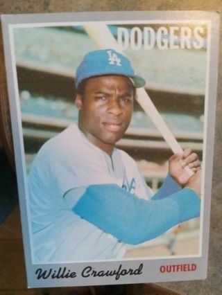 1970 TOPPS WILLIE CRAWFORD LOS ANGELES DODGERS BASEBALL CARD# 34