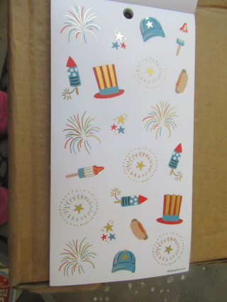 Darling sheet of  *4th OF JULY*  themed stickers--NEW