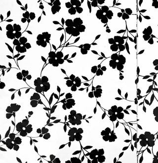 ↗️⭕(1) BLACK FLOWERS ON WHITE 14.5x 19" POLY MAILER⭕ XXL