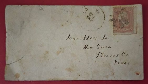 One Vintage 1800s Stamped Envelope