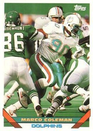 Marco Coleman 1993 Topps Miami Dolphins