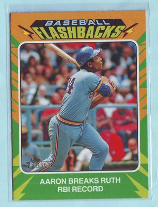 2024 Topps Heritage Hank Aaron FLASHBACKS INSERT Baseball Card # BF-1 Brewers