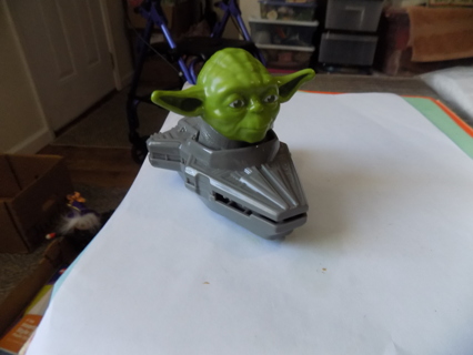 Disney's Star Wars Yoda in gray space ship rolling push toy 4 inch