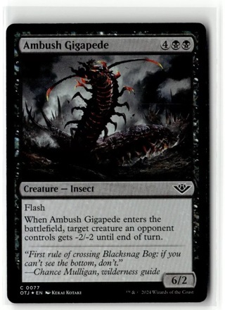 2024 MTG OTJ Ambush Gigapede C Foil Creature #77