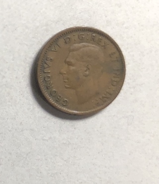 1943 PENNY 1 CENT CANADA copper CANADIAN ONE CENT Coin