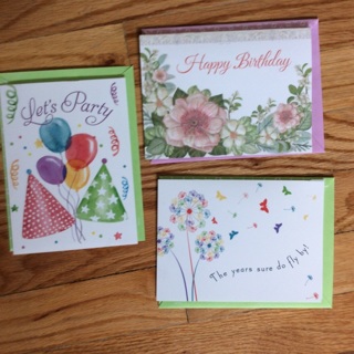 3  Birthday Cards .
