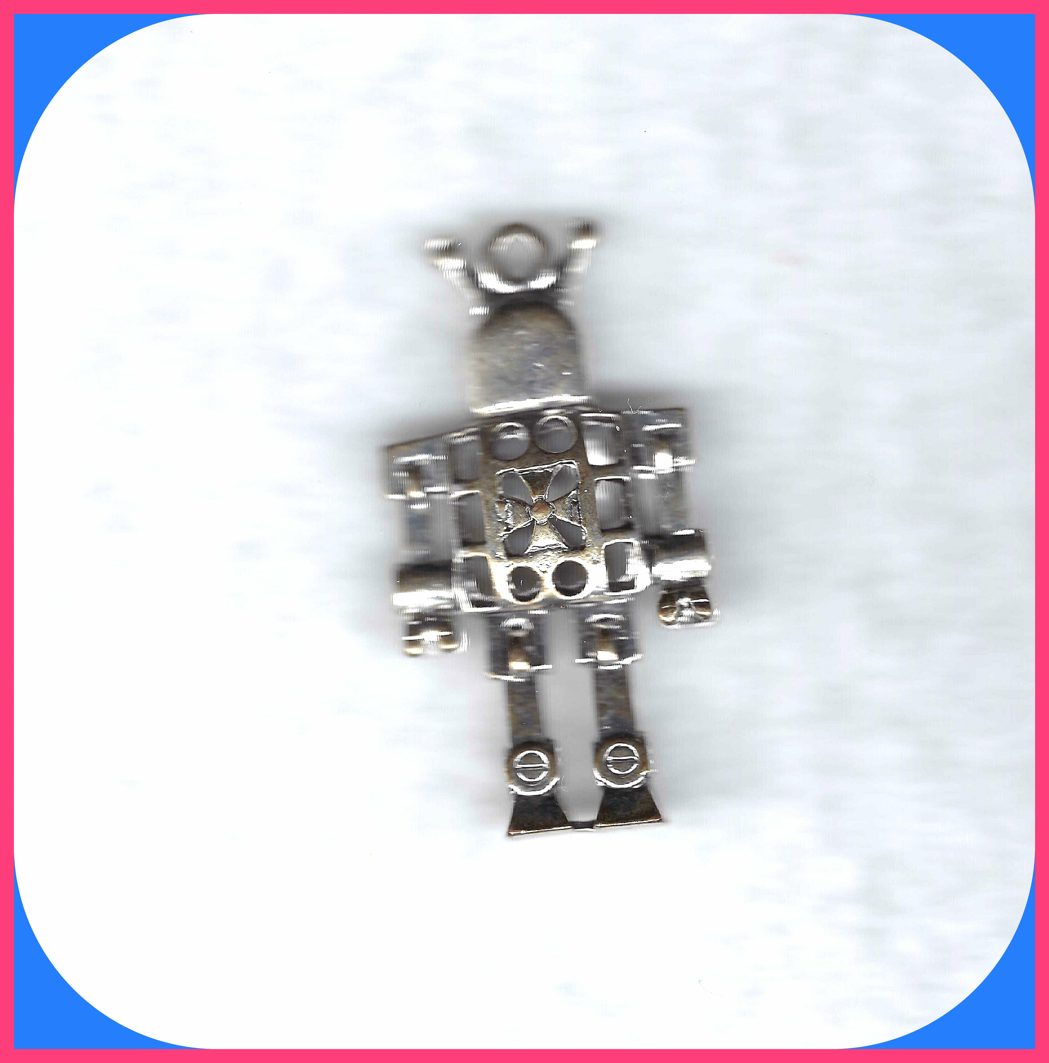 FREE: ROBOT Silver Metal Charm, Bracelets, Pendants, Jewelry