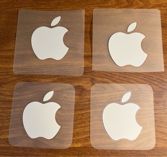 Four Apple Stickers (NEW )