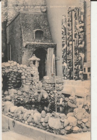 Vintage Unused Postcard: B&W: Little Bit O Heaven, Davenport, Iowa