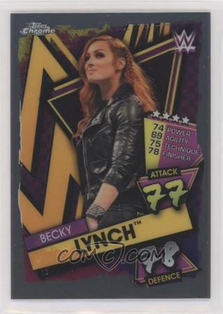 BECKY LYNCH THE MAN 2021 WWE TOPPS CHROME ATTAX CARD