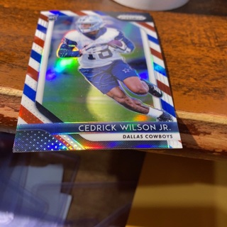 2018 panini prizm red white blue cedrick Wilson jr rookie football card 