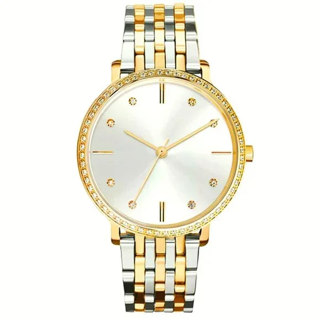 NEW Women's Macy's Watch Silver Gold Wristwatch Portable Arm Clock FREE SHIPPING