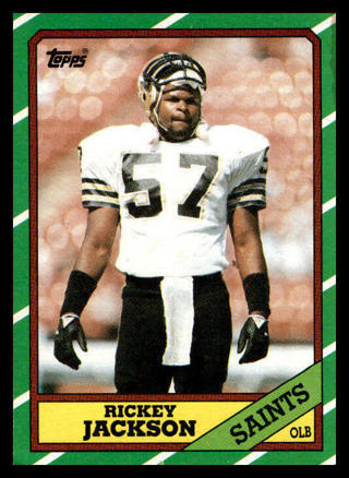 1986 Topps Rickey Jackson #346 - New Orleans Saints 