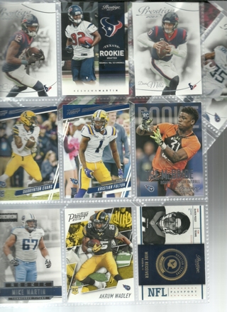Huge Fun Pack of Football Cards (13 cards) 2023 and older Houston Texans, and Tennessee Titans, 