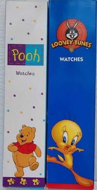 2 New VINTAGE Avon 1998 Children’s WRISTWATCHES Winnie the Pooh & Tweety Bird