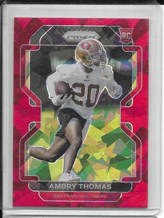 Ambry Thomas 2021 Prizm Prizms Red Cracked Ice #439