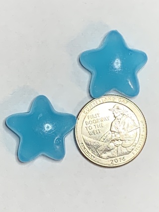 ✨⭐STARS~#4~BLUE~SET OF 2 STARS~GLOW IN THE DARK~FREE SHIPPING✨⭐