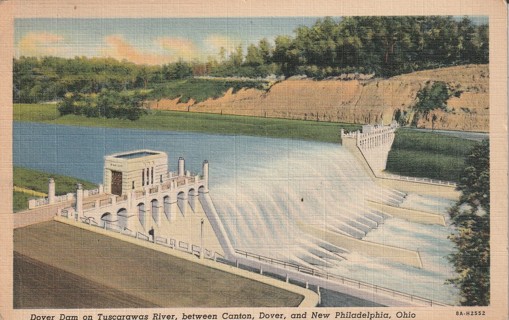 Vintage Used Postcard: u: 1947 Greetings from Nebraska1950 Dover Dam, New Philadelphia, OH