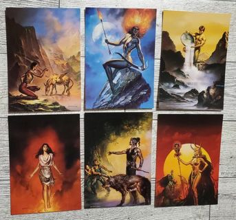 6 Borris Vallejo Fantasy Cards