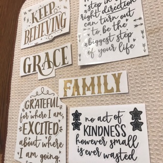 Lot of Large Affirmation Stickers, Free Mail