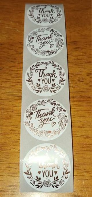 5ct "Thank You" Stickers