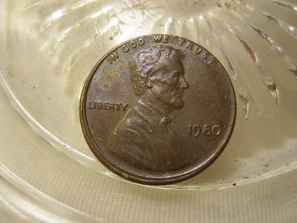 (US-23): 1980 Penny - ( Off-Center Error)