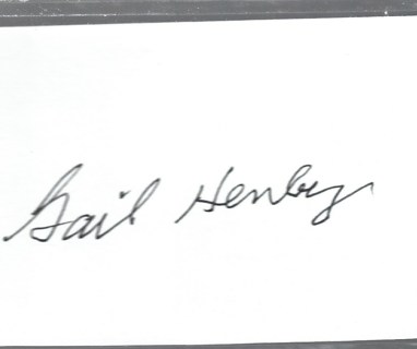 Gail Henley 1954 Pittsburgh Pirates USC MLB Baseball Signed Index Card
